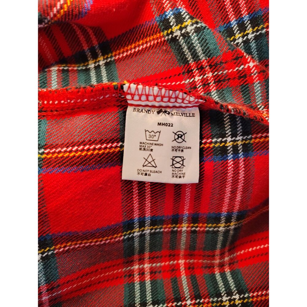 Brandy Melville John Galt Tartan Plaid Mini Skirt Y2K Preppy Twee Schoolgirl - Picture 6 of 7